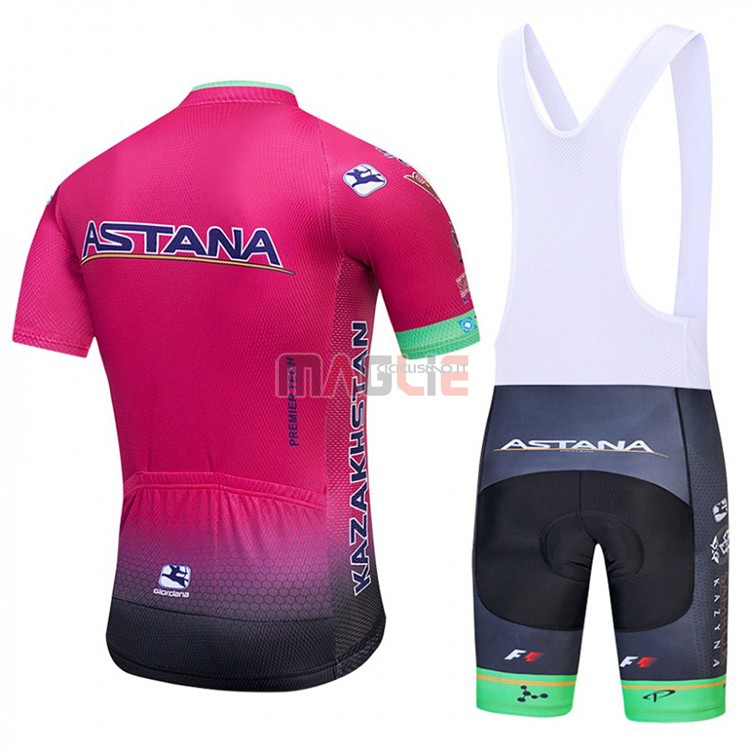 Maglia Astana Manica Corta 2018 Rosa